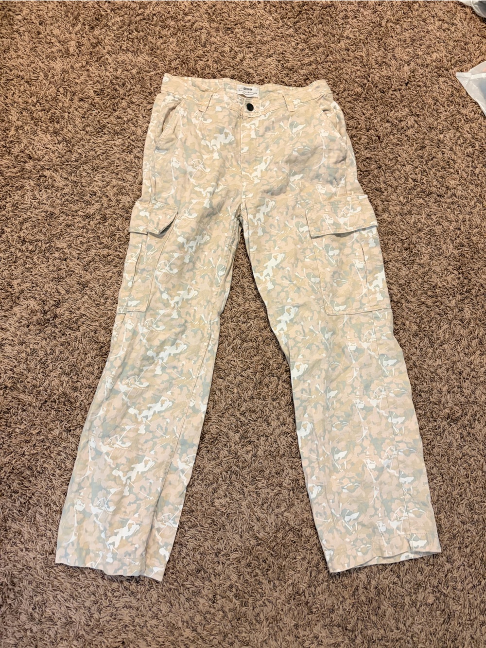 Cotton On Beige Camo Cargo Pants